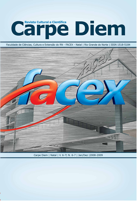 					Visualizar v. 6 n. 1-2 (2009): Revista Cultural e Científica Carpe Diem
				